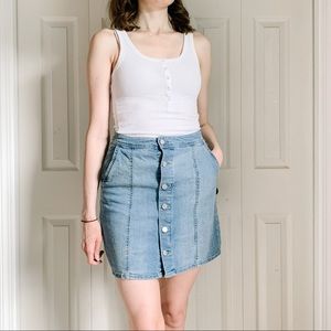 Denim mini skirt